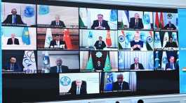 SCO summit via a video conference 