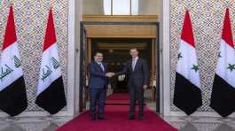 Syrian Assad with Iraqi Mohammed Shia al-Sudani