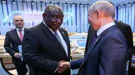 cyril matamela ramaphosa with Vladimir Putin