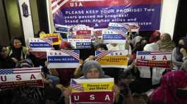 Afghan refugees rally to demand their USA visa