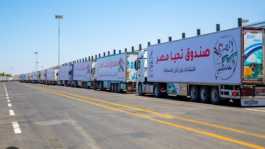 Gaza Relief aid trucks