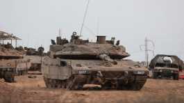 Israeli tank and military vehicles