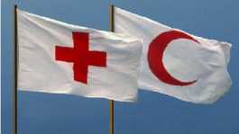 Red cross n cresent flags