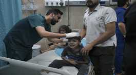 boy wounded in Israeli bombardment