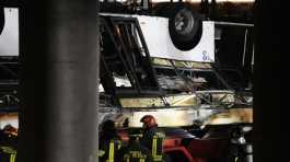 passenger bus accident in Mestre