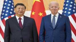 Joe Biden and Xi Jinping,,