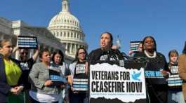 US military veterans protest against Israel genocide