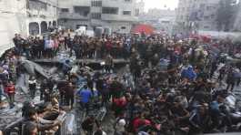 Israeli strike in Rafah.,