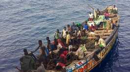 fishermen found a Senegalese migrant boat