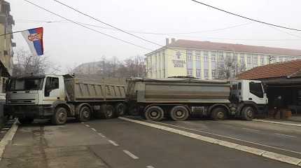 roadblocks in Kosovo