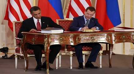 Barack Obama and Dmitry Medvedev