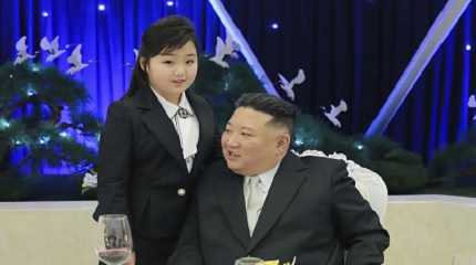 Kim Jong Un and his daughter