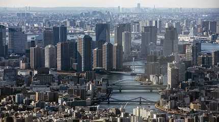 aerial view of the skyscrapers