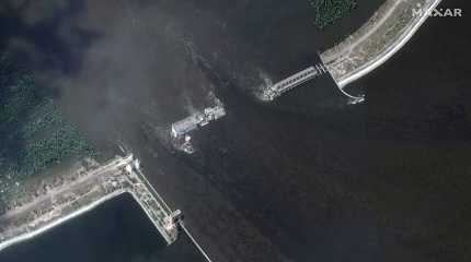 collapsed Ukraine dam