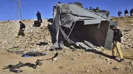 policemen damaged by a suicide bombing