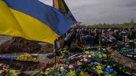 funeral of Ukrainian serviceman Andrii Vorobiov