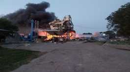 grain warehouse destroyed by a Russian missile strike