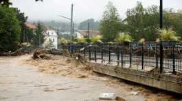 road during floods in Medvode