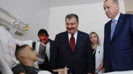 Recep Tayyip Erdogan visit Palestinian patients